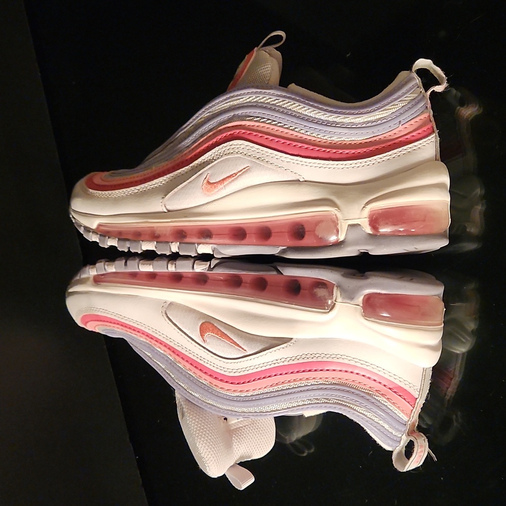 Nike Air Max 97 GS in Coral Chalk White Dust Pink - Picture 7 of 8